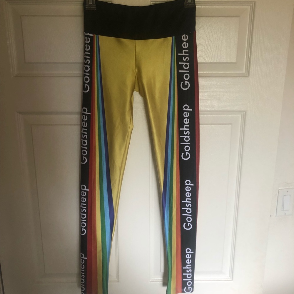 Gold sheep leggings